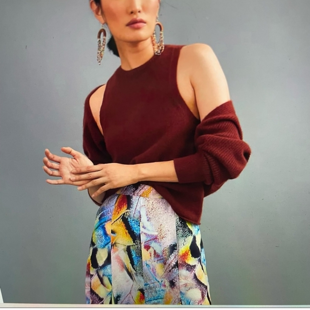 Anthropologie A-line midi skirt Size 4